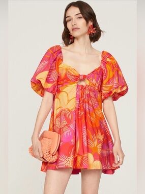 FARM RIO Summer Garden Mini Dress XL
